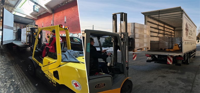 Slika: PRVA ISPORUKA PAKETA HRANE U PROJEKTU ZAJEDNO ZA ZAGREPČAN(K)E